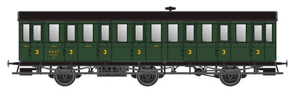 LS Models MW31902 - 3rd class passenger car type C7t of the SNCF